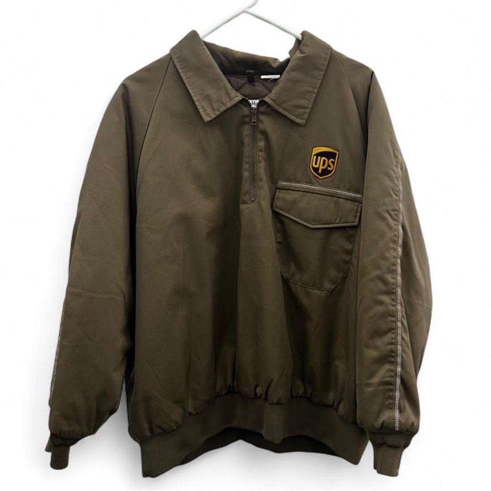 Mens UPS Quilted 1/4 Zip Jacket size XL - Picture 1 of 6